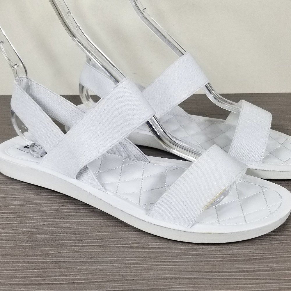 Steve Madden Rafa Strappy Sandal, White, Womens Size 8